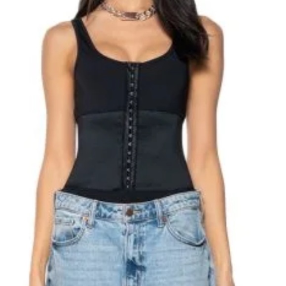 Snatched Corset Detail Tank Bodysuit - Picture 7 of 8